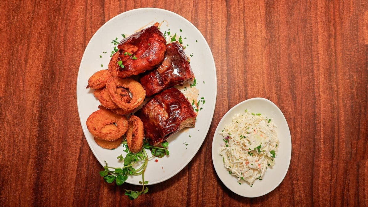 Grilled BBQ Baby Back Ribs.