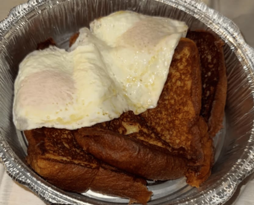French Toast with Two Eggs.