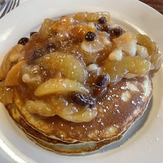 Apple Cinnamon Raisin Pancakes