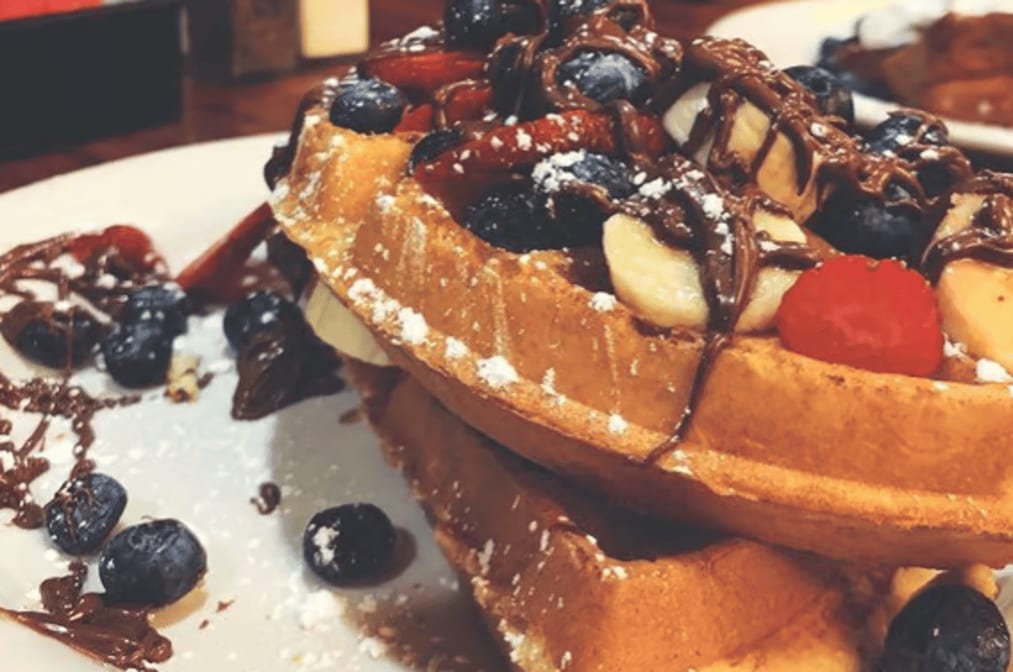 Nutella Waffle Sandwich.